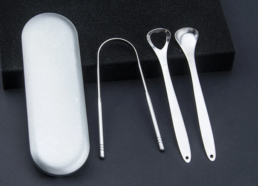 FreshBreath : Stainless Steel Tongue Scraping Kit